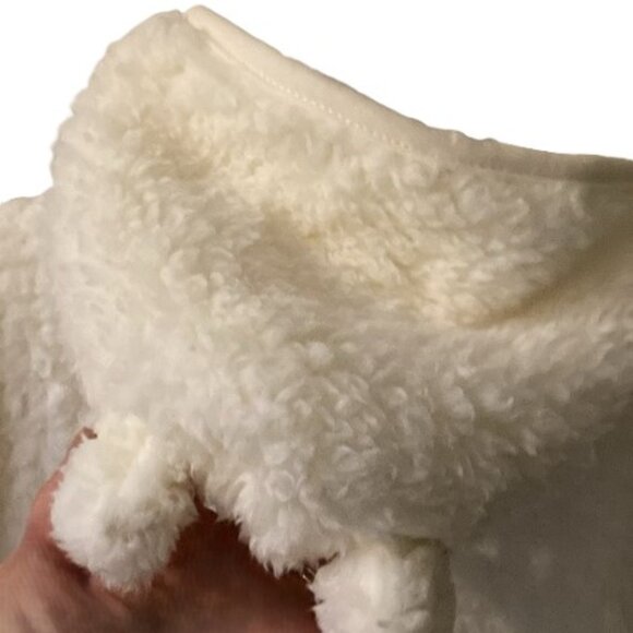 One-Piece Hooded Fleece | Hudson Baby Sleep and Play | Cream Bear | 9-12M - Picture 4 of 11